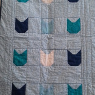 Sandra Cat quilt for Hospital quilts
